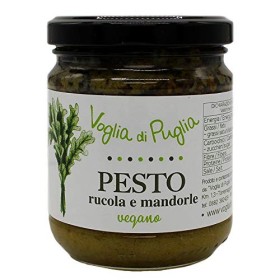 Voglia Di Puglia Pesto Di Rucola E Mandorle Vegano In Olio Extravergine D'oliva 3 Confezioni da 190gr