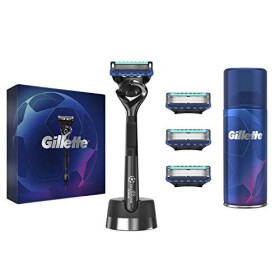 Gillette Fusion 5 Kit Uomo composto da Rasoio + Gel da Barba + Supporto Magnetico + 4 Lamette di Ricarica, Idea Regalo, Edizione