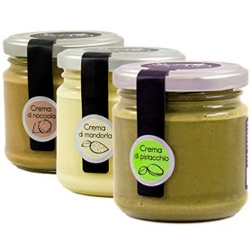 SCIARA - Kit degustazione 3pz Creme Spalmabili - Tris creme di Pistacchio, Mandorla e Nocciola. Per i palati più golosi, una se