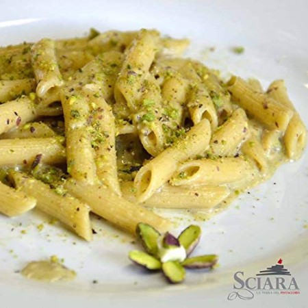 SCIARA - Kit Pasta al Pistacchio - Pennette al Pistacchio, granella di Pistacchio e pesto di Pistacchio con 60% di pistacchio - 