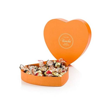Venchi Scatola Regalo A Forma Di Cuore Con Cioccolatini Assortiti - Choccomousse E Dubledone - Senza Glutine - 230 Gr