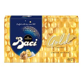 Baci Perugina Gold Cioccolatini al Caramello Ripieni al Gianduia e Nocciola Intera Scatola Regalo 150G