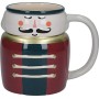 KitchenCraft The Nutcracker Collection - Set di 4 tazze natalizie, a forma di boccale, colore: Dolomite, colore: Rosso