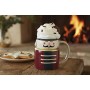 KitchenCraft The Nutcracker Collection - Set di 4 tazze natalizie, a forma di boccale, colore: Dolomite, colore: Rosso