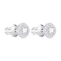 Swarovski Orecchini Angelic Square, Bianco, Placcatura Rodio