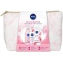 Nivea - Set regalo Besties, con custodia per il trucco, olio per la pulizia di viso e occhi, cura quotidiana e maschera per il v