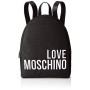 Love Moschino Canvas, Borsa a Zainetto Donna, Nero, 37,5 x 29 x 14 cm