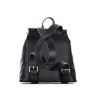 Love Moschino Borsa Natural Grain Pu, Zainetto Donna, (Nero/Galvanic Oro), 30x12x28 cm (W x H x L)