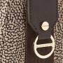 Borbonese Luna Bag Medium, Borsa a Tracolla Donna, Marrone (Op Naturale/Nero), 35x38x15 cm (W x H x L)