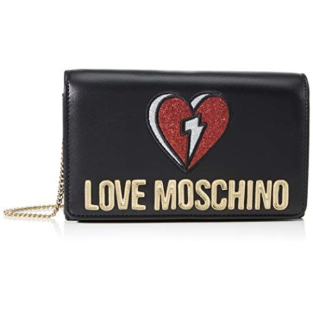 Love Moschino JC4268PP0BKJ0, Borsa A Spalla Donna, Nero, Normale