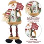 UMIPUBO Decorazioni natalizie Babbo Natale seduto in porcellana pupazzo di neve renna ornamento natalizio gambe lunghe tavolo ca