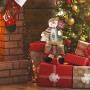 UMIPUBO Decorazioni natalizie Babbo Natale seduto in porcellana pupazzo di neve renna ornamento natalizio gambe lunghe tavolo ca