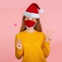 Toyssa Cappello Babbo Natale Rosso Cappello Natale con Pompon Cappelli di Natale in Peluche per Festa di Natale Decorazione Acce