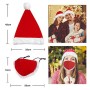 Toyssa Cappello Babbo Natale Rosso Cappello Natale con Pompon Cappelli di Natale in Peluche per Festa di Natale Decorazione Acce