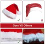 Toyssa Cappello Babbo Natale Rosso Cappello Natale con Pompon Cappelli di Natale in Peluche per Festa di Natale Decorazione Acce