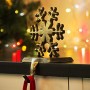 LoveStory - Confezione da 2 Ganci in Ferro per Appendere Calza di Natale, Pupazzo di Neve, Babbo Natale, Fiocco di Neve, Cervo, 