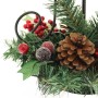 WeRChristmas - Portacandela centrotavola Decorativo con pigne e Bacche, 22 cm, Un Supporto per Candela Centrale, Motivo Natalizi