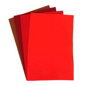 Dovecraft Fogli di Feltro, Formato A4, Colore: Rosso, Multi Colour, 1