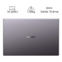 HUAWEI MateBook D 14" Notebook Portatile, Processore AMD Ryzen 5, 8 GB RAM, 512 GB SSD, Schermo FullView 1080P FHD, Sensore Impr