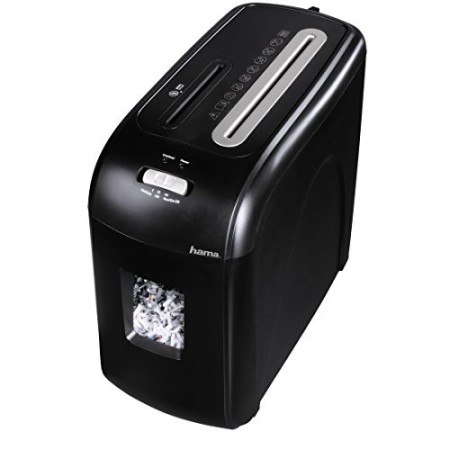 Hama X11CD Distruggi Documenti Elettrico, Taglio a Croce, Distrugge CD e Carte di Credito, 16 lt, Nero, taglio incrociato