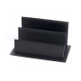 PAVO 8047871 Set di Accessori da Scrivania in Pelle PU, Sottomano, Porta Lettere, Porta Cellulare e Porta Penne, Nero