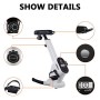 ONETWOFIT OT173 - Cyclette magnetoresistiva, senza maniglia, 8 livelli di resistenza magnetica regolabile, display LED, peso mas