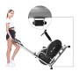 ISE Cross Trainer Ellittica Trainer 2 in 1, cyclette con sedile, allenamento cardio con sensori di impulso, max. 120 kg, SY-9002