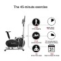 ISE Cross Trainer Ellittica Trainer 2 in 1, cyclette con sedile, allenamento cardio con sensori di impulso, max. 120 kg, SY-9002