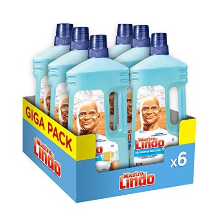 Mastrolindo Detersivo Pavimenti Superfici Delicate, Maxi Formato 6 Pezzi da 950 ml, 5.7 L