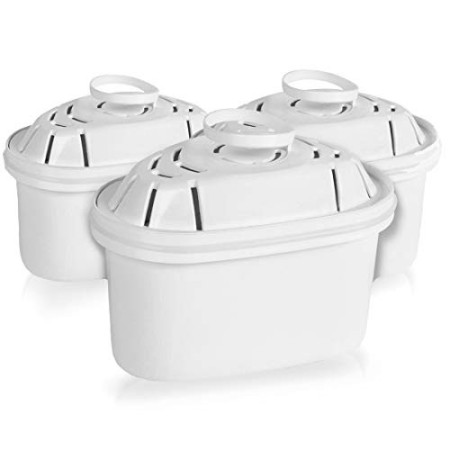Lauson Filtri per acqua purificante, per 4 mesi, Sistema di controllo del flusso dell'acqua in 4 fasi, colore bianco, compatibil