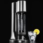 LEVIVO Bottiglia per Gasatore d’Acqua Chiusura Quadrupla a Baionetta, 1 l, Nero, 8 x 8 x 28 cm