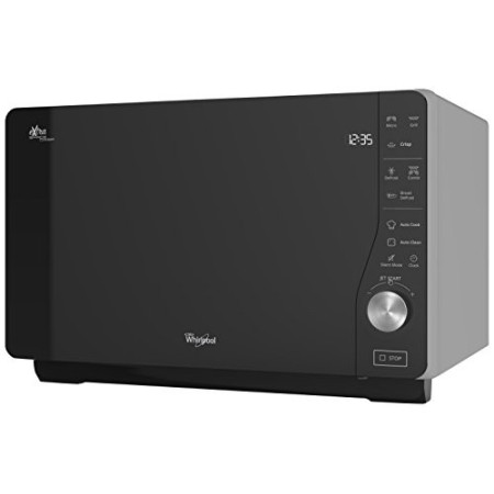 Whirlpool MWF 426 SL Forno a Microonde Extra Space, 25 Litri, Argento, con griglia alta, piatto Crisp + maniglia