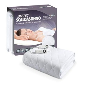 Imetec Sensitive Maxi Scaldasonno Matrimoniale, si Adatta ai Cambi di Temperatura, Tessuto Anallergico, Electro Block, 6 Tempera