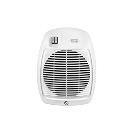 De'Longhi Termoventilatore HVA 0220, Solamente per Riscaldamento, 1000/2000 W, Per stanze fino a 60 m³, Bianco