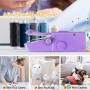 SAFETYON Mini macchina da cucire portatile 30 pezzi, mini macchina da cucire portatile elettrica manuale comoda macchina da cuci