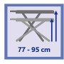 Vileda Asse da Stiro Perfect 2 in 1, con Portacaldaia, Estraibile, con Extra Spazio, per Camicie e Lenzuola, Professionale, Rego