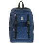 Zaino Duffy Invicta Triangle, Blu, 30 Lt, Doppio Scomparto, Tasca Porta Laptop fino a 15'', 45 cm