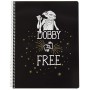 Erik® - Quaderno appunti a quadretti Harry Potter Dobby, perfetto per scuole elementari, medie e superiori, A4, 5x5, microperfo