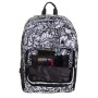 Zaino Extra Fit Seven Black&White, 31 Lt, Viola, Doppio Scomparto, con 3 pennarelli per tessuto!