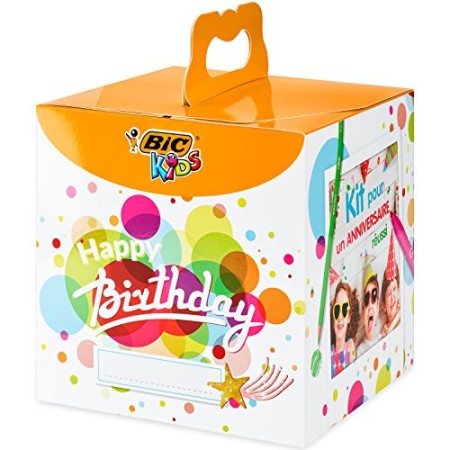 BIC 945770 - Kids Colouring Box Kit Anniversario, 12 Matite per Colorare, 12 Pennarelli per Colorare, 12 Pastelli a Olio, 6 Tub