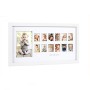 Pearhead P63008 Cornice da Parete Primo Anno con 13 Foto Bimbo, 1 Grande e 12 Piccole, Bianca