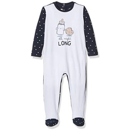 Chicco Tutina Apertura sul patello, Blu (Blu Bianco 086), 50 (Taglia Produttore:050) Unisex-Bimbi