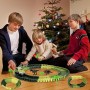 Kit Giocattolo Dinosauro Giurassico Mondiale e 142 Piste Flessibili Contiene 2 Dinosauri,1 Veicolo Militare,4 Alberi,2 Slope Ped