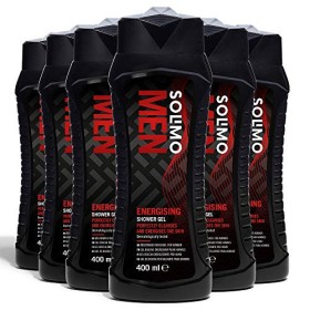 Marchio Amazon - Solimo Gel doccia uomo energizzante-Confezione da 6 (6 flaconi x 400 ml)