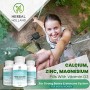 Integratore Herbal Holland Calcio, Magnesio, Zinco, Vitamina D3 per uomini e donne – Pillole di calcio ad alta potenza, zinco,
