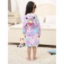 A2Z 4 Kids® Ragazze Ragazzi Accappatoio Bambini Novità 3D Animale - Bathrobe Unicorn Stars Print 11-12