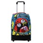 TROLLEY TRE RUOTE - FACCE DA SJ - Rosso - 34 Lt - Scuola e viaggio - 3 wheels