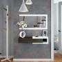 Habitdesign 0E6743BO – Mobili da Ingresso con cassetto e Specchio, mobili d'ingresso Modello Noon, Rifinito in Bianco Brillant