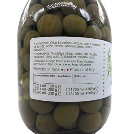 Voglia Di Puglia Olive Nocellara Da Mensa Verdi Italiane Da Tavola 600 Grammi Sgocciolato