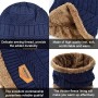 UMIPUBO, set invernale con berretto, sciarpa, guanti per touch screen, per uomo e donna, morbido ed elasticizzato, cappello, sci